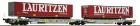 67387 Roco Articulated intermodal car of AAE with 2 trailers